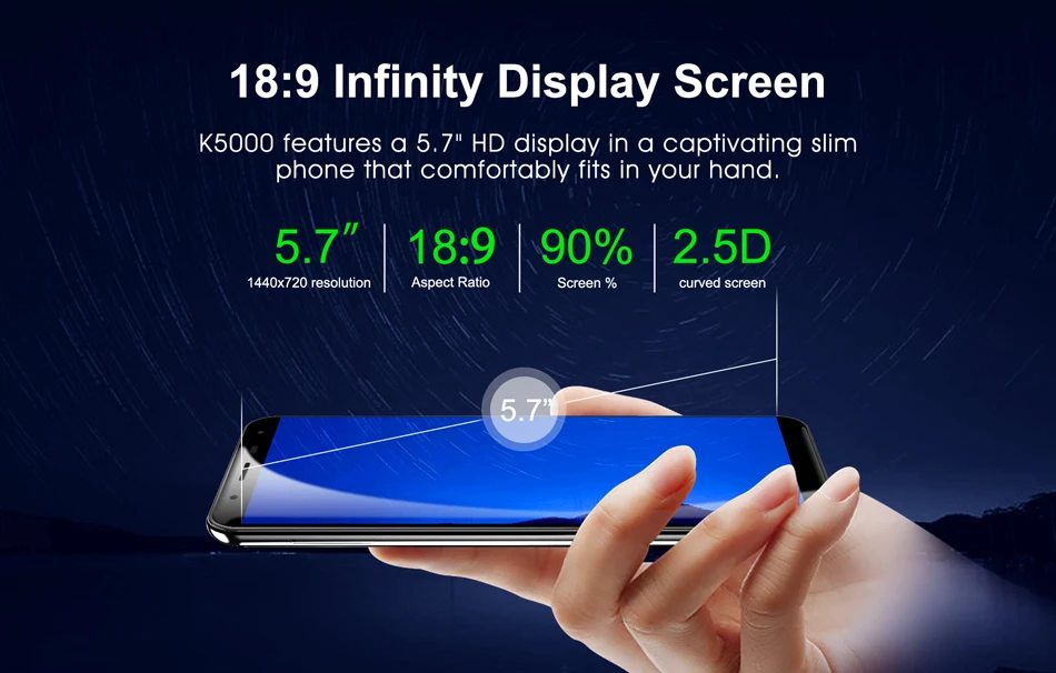Oukitel K5000 смартфон 5 7 &quotHD край уменьшенного использования пластин Дисплей