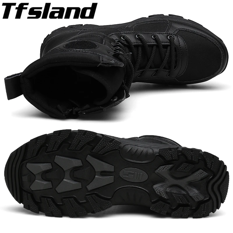 Новинка походная обувь Мужская Уличная с высоким берцем военные тактические