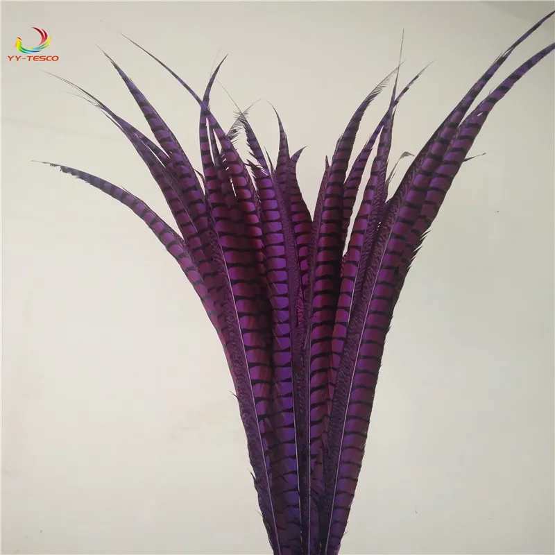 purple 50 шт 28-32 Инче/70-80 см натуральный Алмазный фазан перо фазана перья фазана для карнавальные костюмы косплей украшения - Цвет: purple