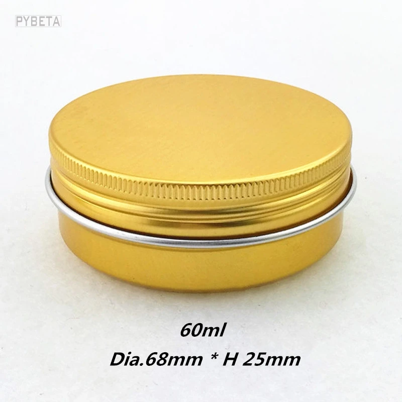

25pcs- 40G/60G Gold Small Aluminum Box DIY Cosmetics Lipstick Cream Jars Handmade Soap Jewelry Gift Packaging Box