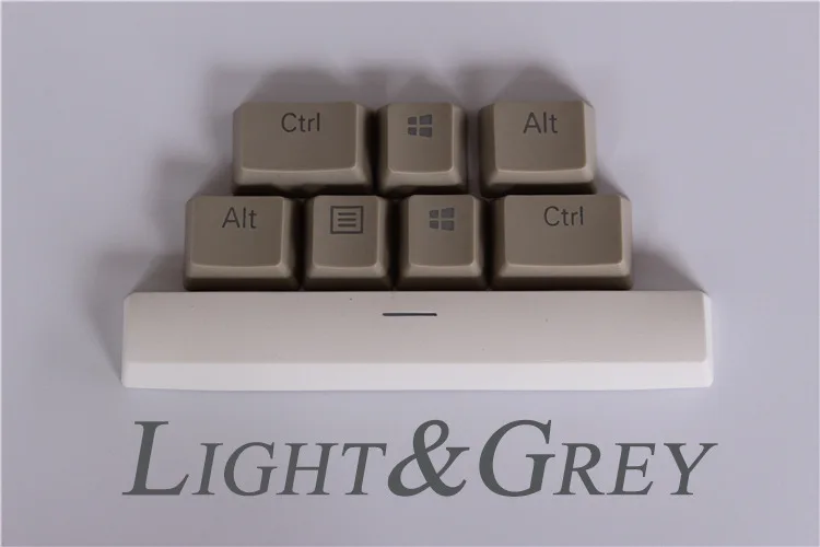 Light Grey 8 клавиш утолщенные PBT 6 X пустое пространство ключ Просвечивающая подсветка дополнение брелки для razer проводная USB Механическая игровая клавиатура - Цвет: Light Grey