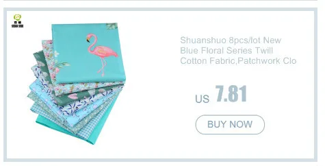 Shuangshuo синий цветок Хлопок Tissus ткань Лоскутная Ткань Жир четверть пряди Ткань для шитья куклы ткани 40*50 см 7 шт./лот