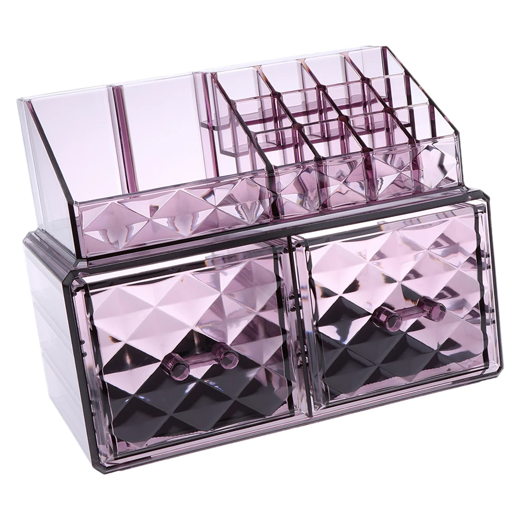 Фиолетовый органайзер для косметики премиум-класса акриловый Органайзер
