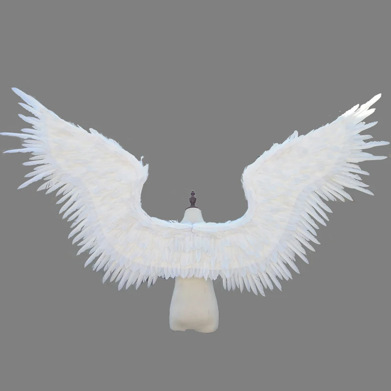 Свадебная фотография для невесты большой реквизит белые крылья ангела черного