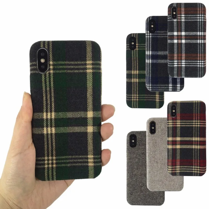 Лидер продаж зимние теплые мягкие шотландский плед Стиль чехол для iPhone X 8 плюс 6 s