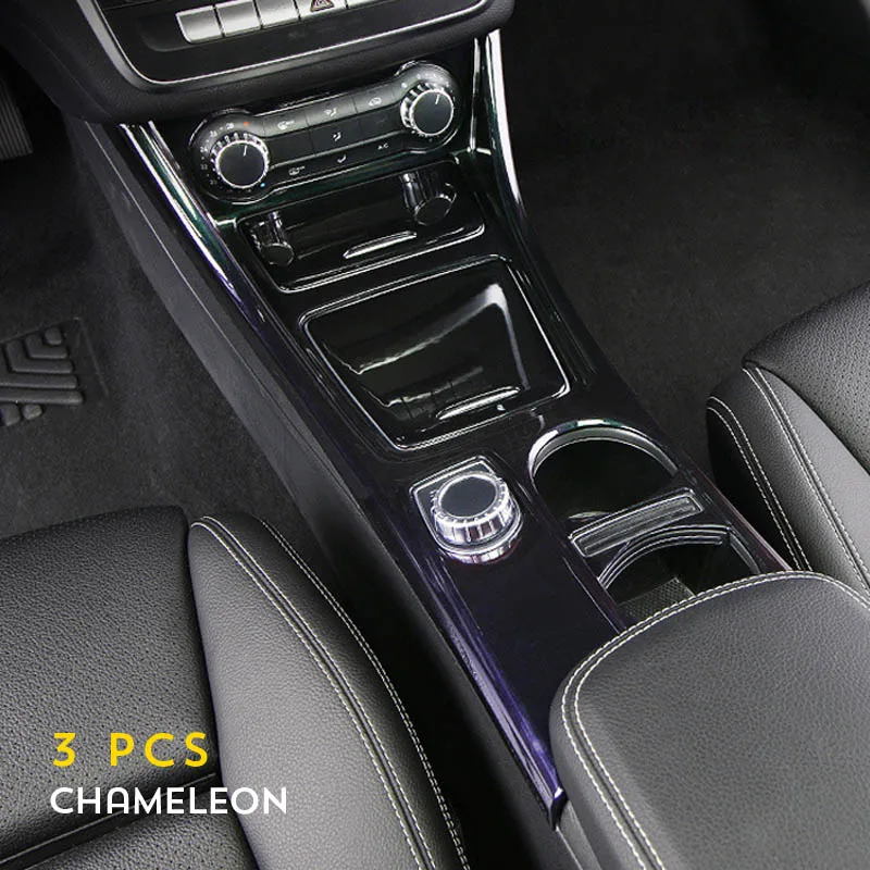 Chameleon Для Mercedes Benz CLA C117 GLA X156- Термосумка для термосов панель отделка авто аксессуары центральный контроль украшения стикер - Название цвета: Chameleon