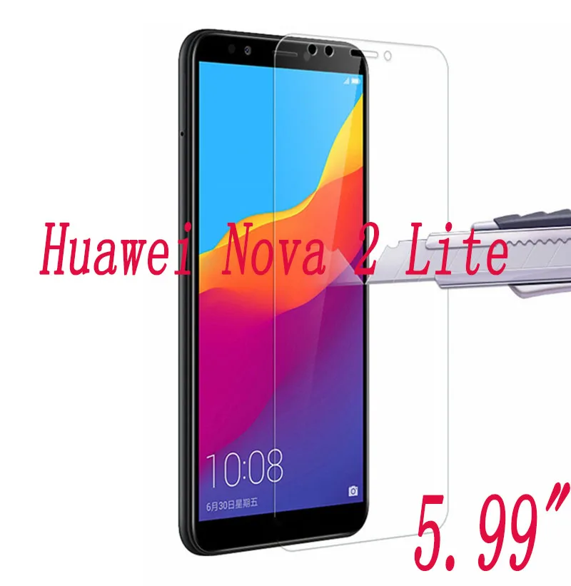 

2 шт., защитная пленка для экрана, мобильный телефон, для Huawei Nova 2 Lite 2 LITE, 5,99 дюйма, 9H, закаленное стекло