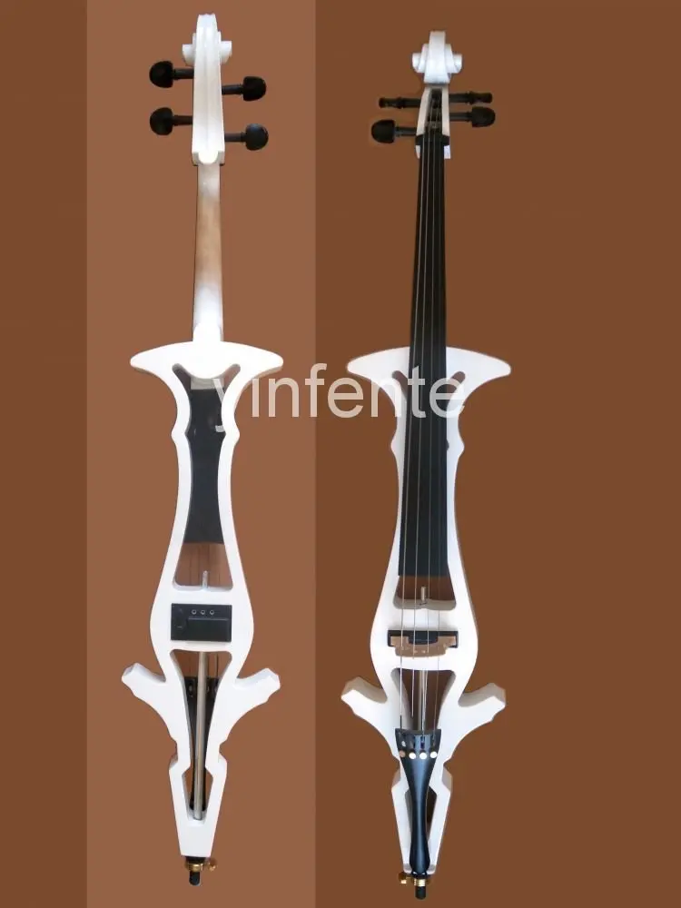 

New cello Electric cello Powerful Sound White Blue Black Yellow solid wood Ebony parts #8