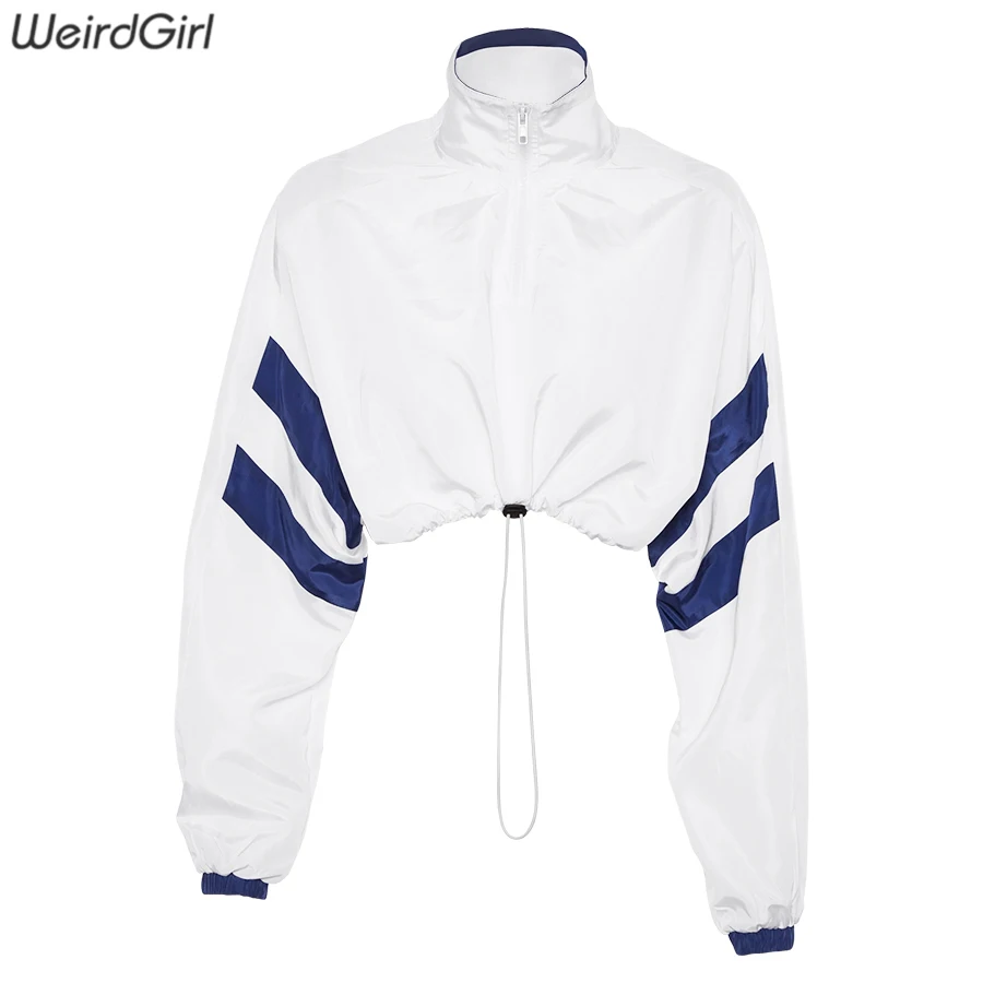 women casual T-shirts long sleeve turn-down collar short tops patchwork clothing female shirt loose streetwear | Женская одежда