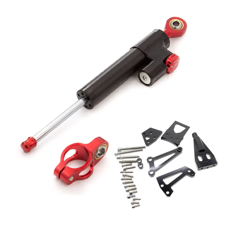 Motorcycle Aluminum Steering Stabilizer Damper Mounting Bracket For Kawasaki ER6N NINJA 400 2009-2011 2010 Complete Set | Автомобили и