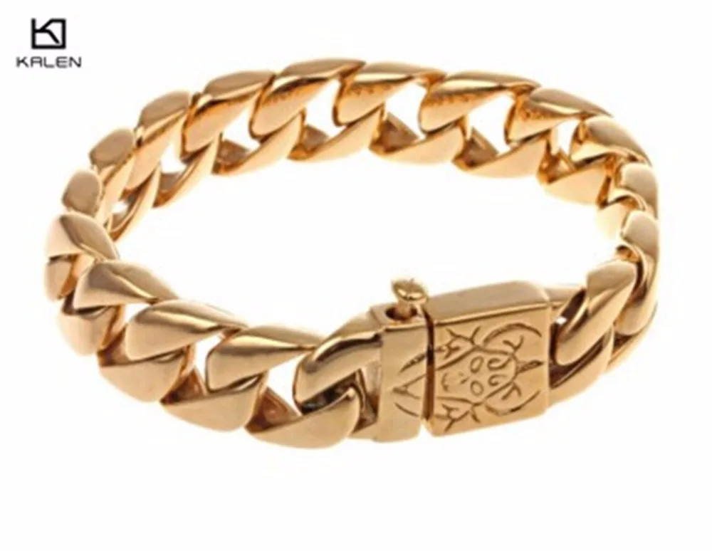 Мужской браслет-цепочка KALEN браслет из нержавеющей стали шириной 16 мм с