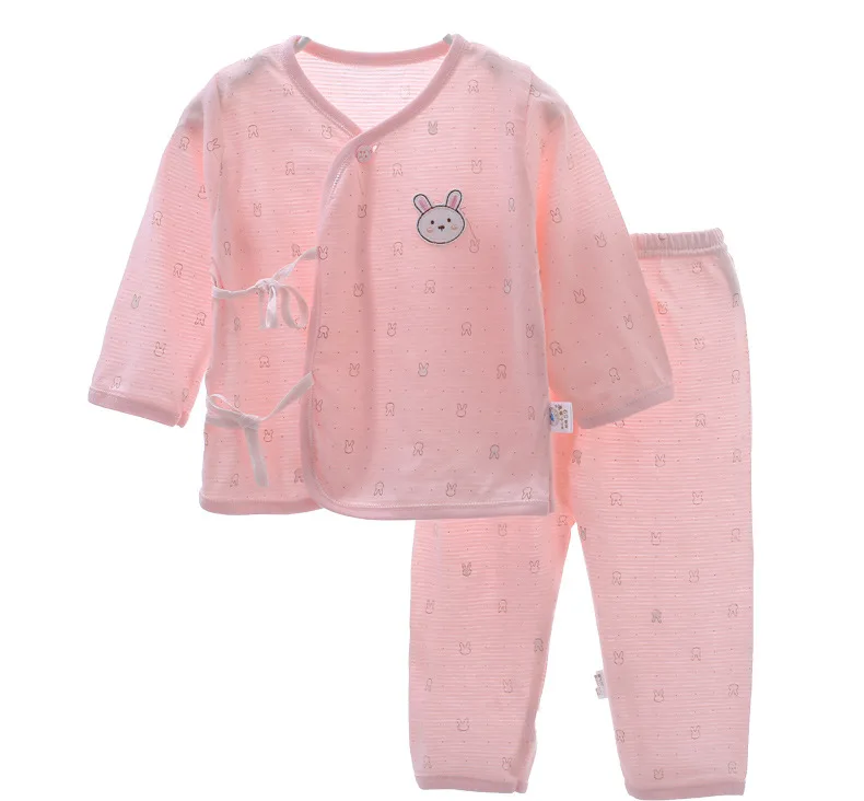 Baby Cotton Sleep wear Belt O-neck Unisex Clothing set Full Sleeve Summer Infant Clothes Premature newborn girl Boy sleeper | Детская