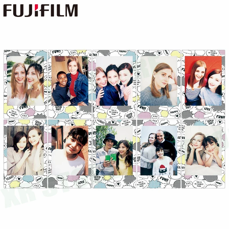 Моментальная фотобумага 50 Fujifilm цветное стекло + комикс Воздушная почта полоса