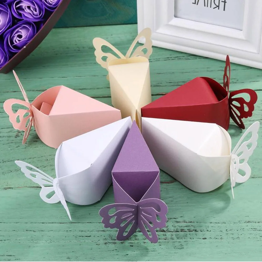 10 шт бабочка подарок конфеты коробки торт стиль для свадебной вечеринки Baby Shower подарочная коробка