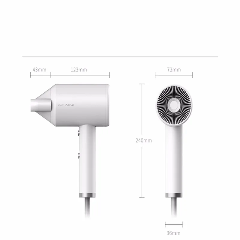 Оригинальный Портативный Фен xiaomi mijia zhibai анион HL3 1800 Вт 2 скорости температура Mi
