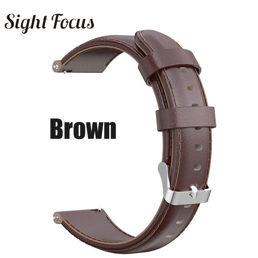 brown watch band Взгляд фокус Quick Release кожаный ремешок для часов для Suunto 9 Band 24 мм Suunto D5 ремешок траверс ремешок Спартанский спортивный ремешок для наручных часов - Цвет ремешка: brown watch band