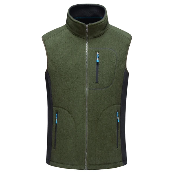 Army Green Зимний мужской жилет, утепленный флисовый модный жилет, мужской жилет без рукавов, куртка, бодиутеплитель, мужское пальто для сцены, одежда - Цвет: Army Green