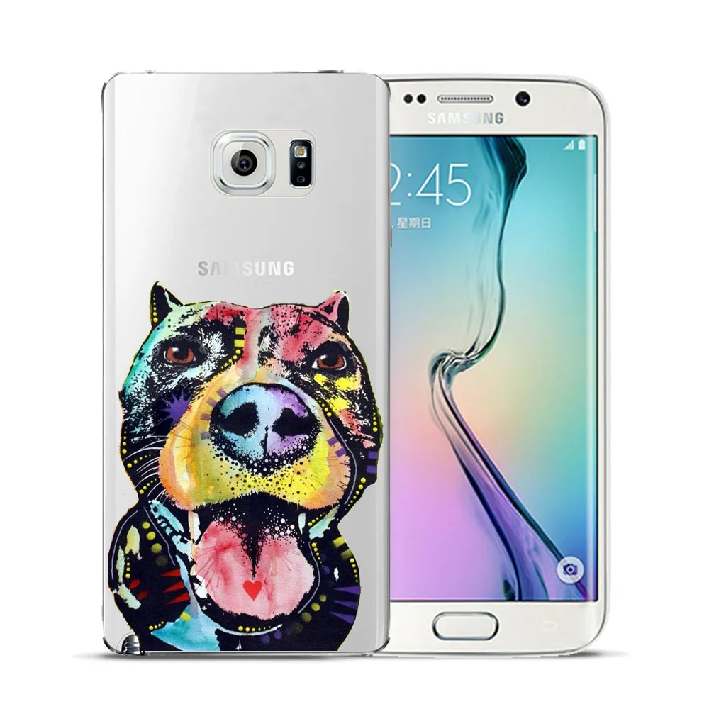 Твердый чехол питбуль бульдог для Samsung Galaxy J1 J3 J5 J7 2016 2017 Prime J4 J6 J8 2018 Note 4 5 8 9|Бамперы|