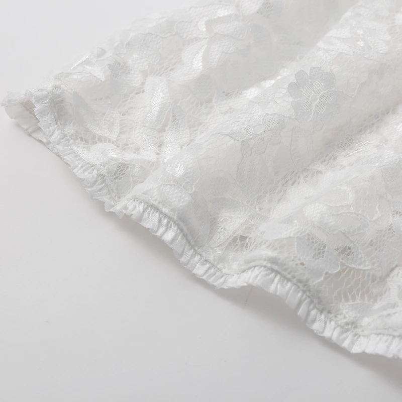 Sexy deep v-neck lace hollow out women dress 2019 Elegant lantern sleeve embroidery short mini White party vestidos | Женская одежда