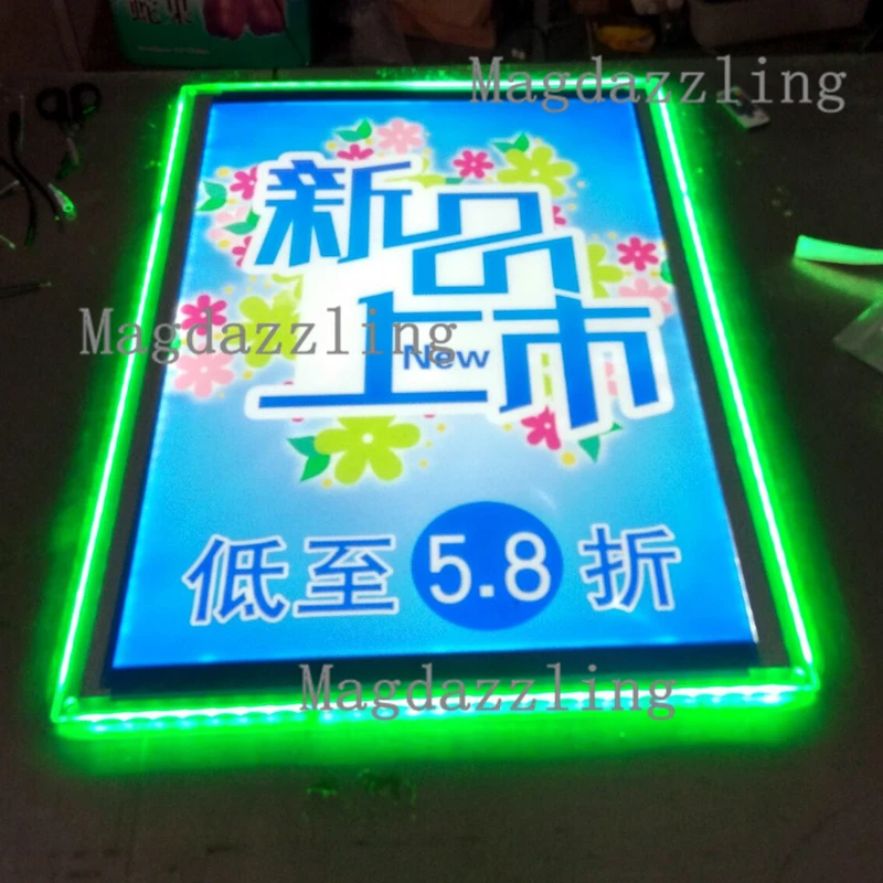 2017 новое поступление 24 &quotx 36&quot тонкая акриловая рамка RGB LEDS Avertising Light Box цвет