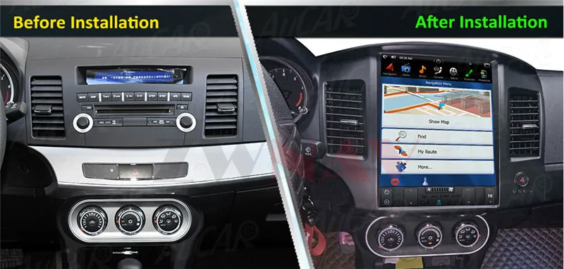 ZWNVA Tesla ips экран Android 6,0 Автомобильный радиоприемник с навигацией gps для Mitsubishi Lancer 2007- без CD плеера gps система аудио