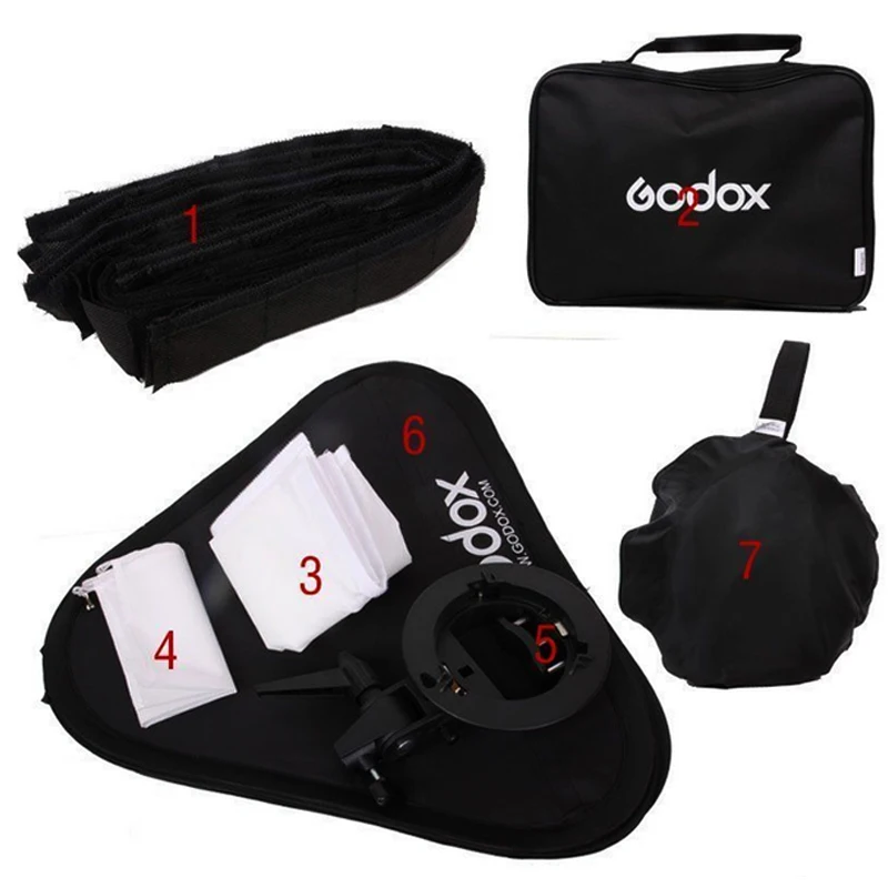 

Godox 80*80cm Honeycomb Grid Softbox+ S-Type Bowens Mount Bracket Kit