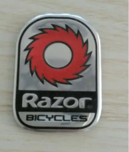 JS-CTB-RAZOR Сплав головы значок наклейки для BMX велосипед MTB велосипед рама фиксированной шестерни трубки - Цвет: JS-CTB-RAZOR