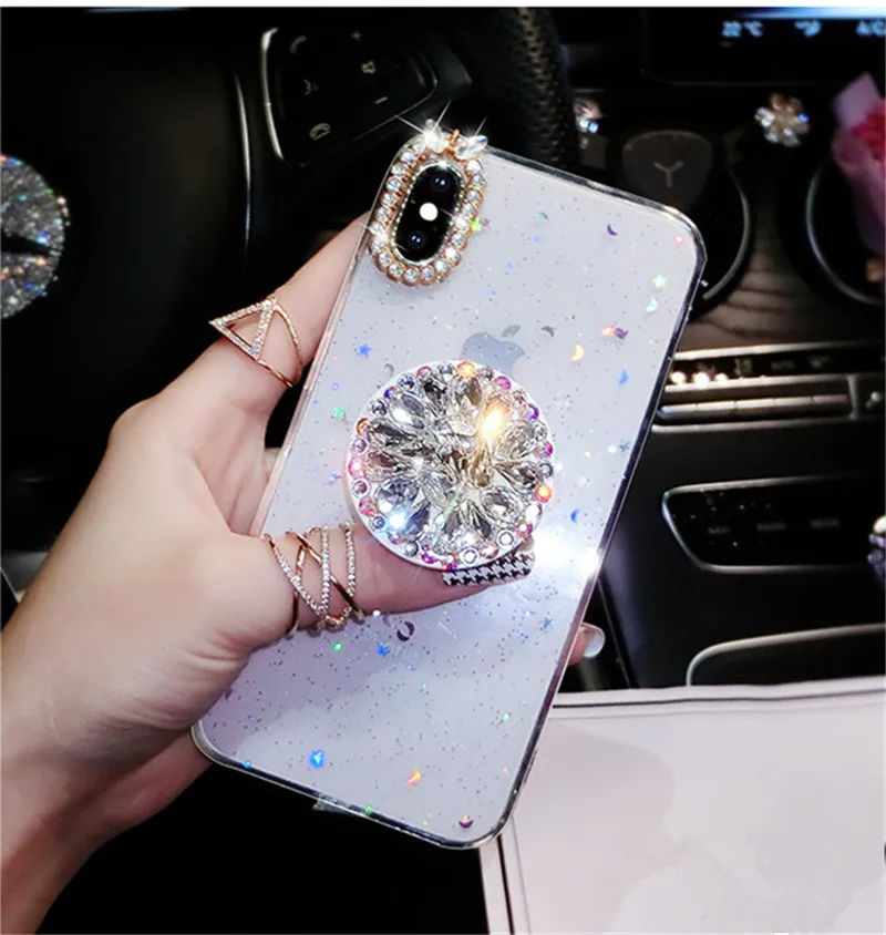 Чехол для телефона из мягкого ТПУ LaMaDiaa iPhone 6 6S 7 8 Plus X XS MAX XR с блестящими звездами |