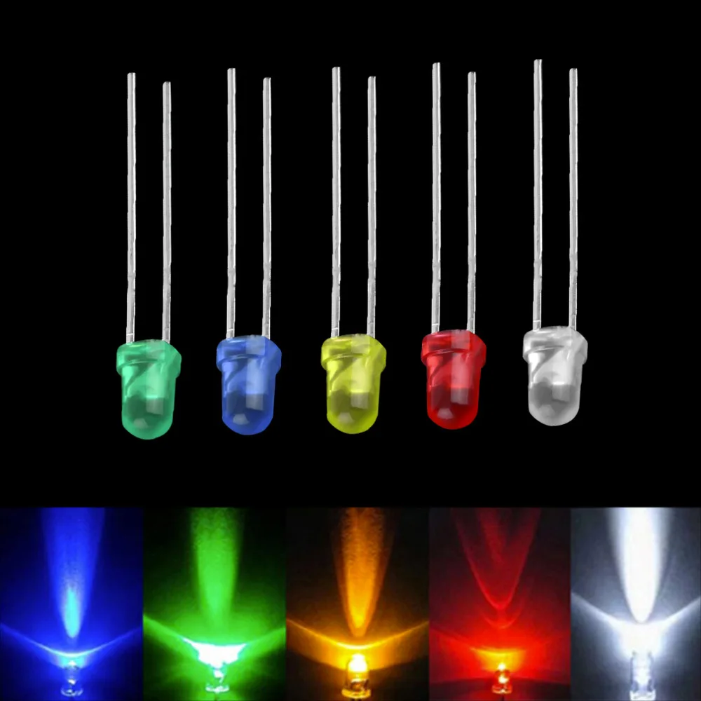 2017 новинка 100 шт./лот 3 мм RGB Led комплект смешанных цветов красный зеленый желтый