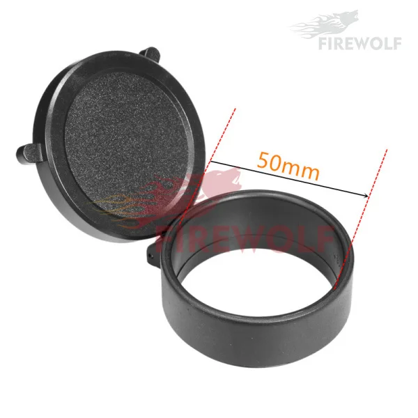 Fire Wolf 44-69 мм винтовка прицел объектив флип быстрая защита крышка объективная линза Крышка для калибра матовая крышка телескоп Охота - Цвет: 50MM