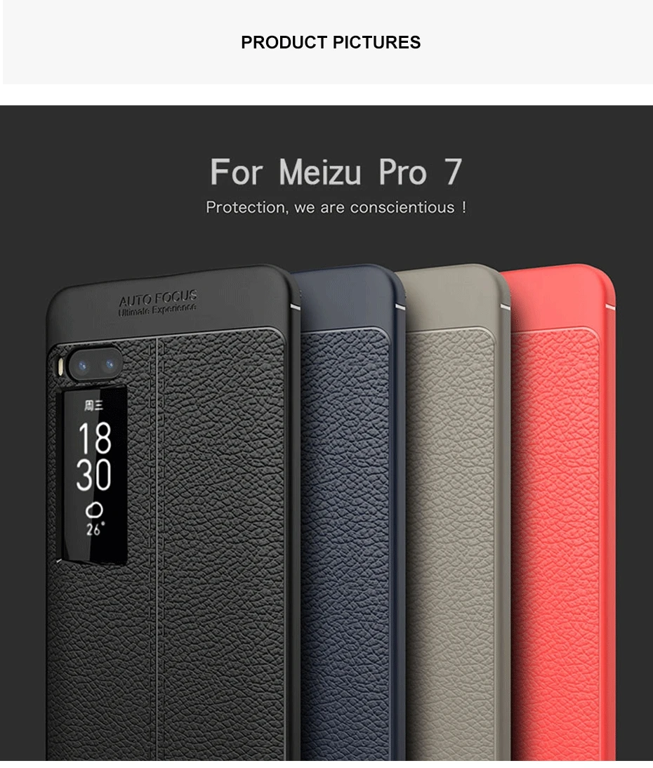 Модный противоударный мягкий чехол Mokoemi с рисунком личи 5," для Meizu Pro 7, чехол для Meizu Pro 7 Plus, чехол для телефона