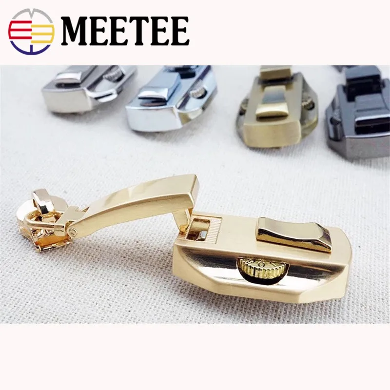 MEETEE 2pcs High-quality zipper lock advanced metal handle luggage hardware accessories No.5 password head ZK579 | Дом и сад