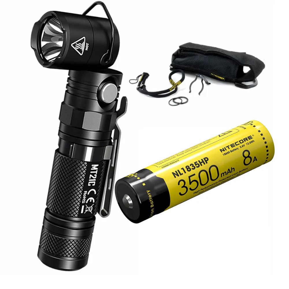 Многофункциональный фонарик NITECORE MT21C CREE XP L HD V6 max 1000 люмен регулируемый фонарь с