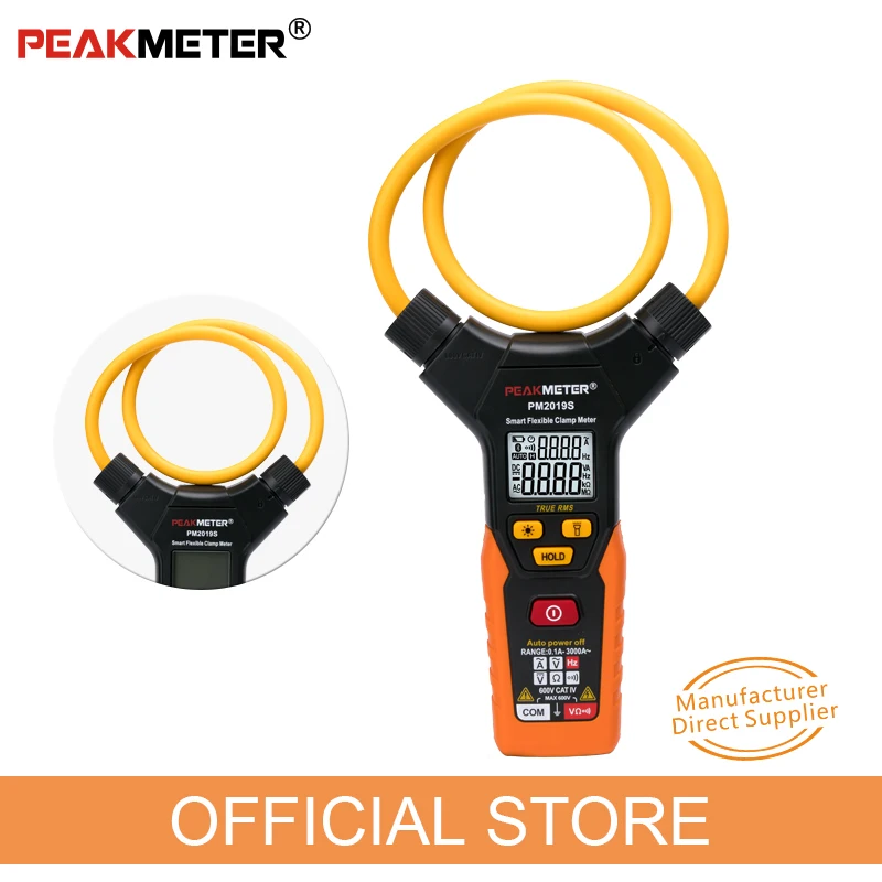 Цифровой мультиметр PEAKMETER PM2019S портативный цифровой с гибким зажимом переменного