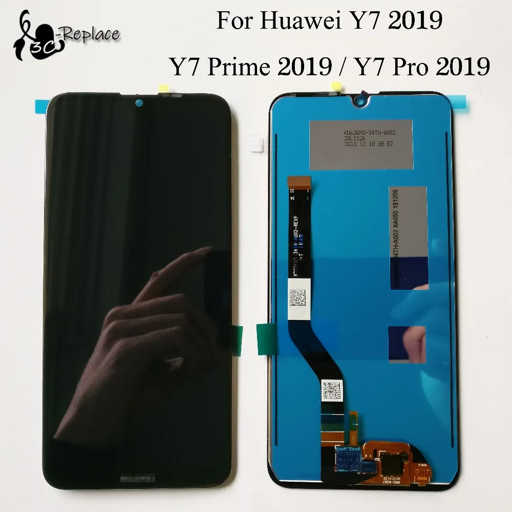 Оригинальный ЖК дисплей 6 3 дюйма для Huawei Y7 2019/для Prime 2019 / Pro сенсорный экран