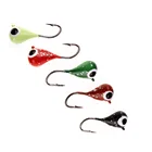 5 шт.лот миниатюрная металлическая приманка на крючок для зимней подледной рыбалки, приманка 19 мм2,1 Г, рыболовный крючок со свинцовой головкой, приманка для джиггинга, рыболовная снасть