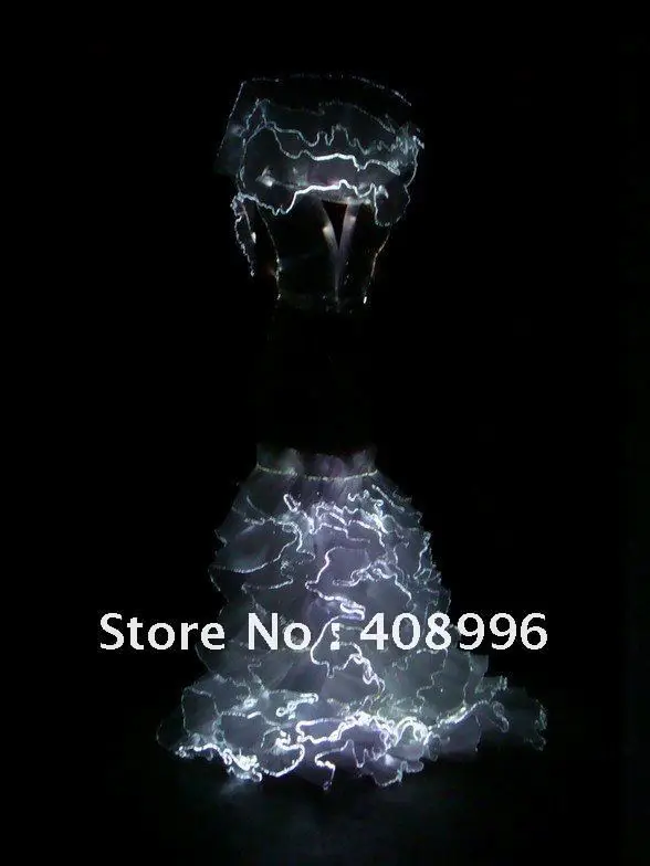 

Optical fiber luminous formal attire for evening party/cocktail dress/sexy
