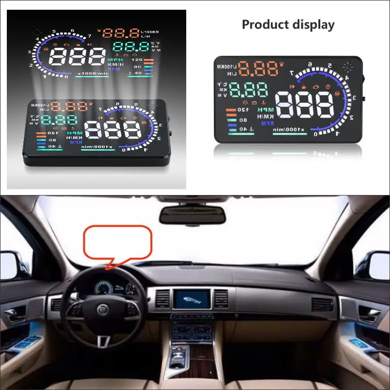 For Jaguar XF/XJ/XE/XJR 2015 2016 Car HUD Head Up Display Auto Professional Electronic Accessories Windshield Projector Alarm