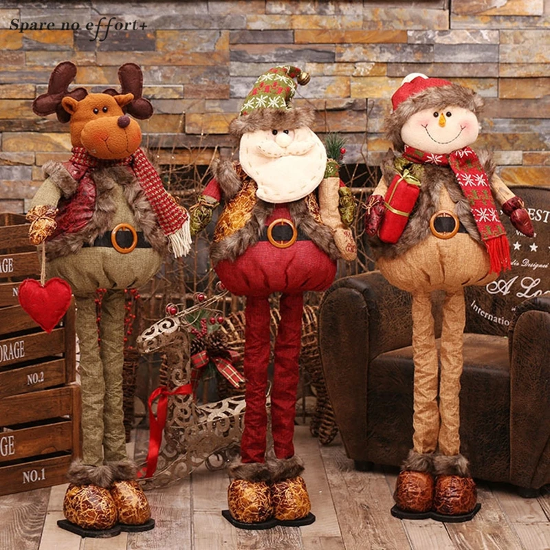 Decoracion Navidad Arvore De рождественские украшения милый Санта Клаус Снеговик