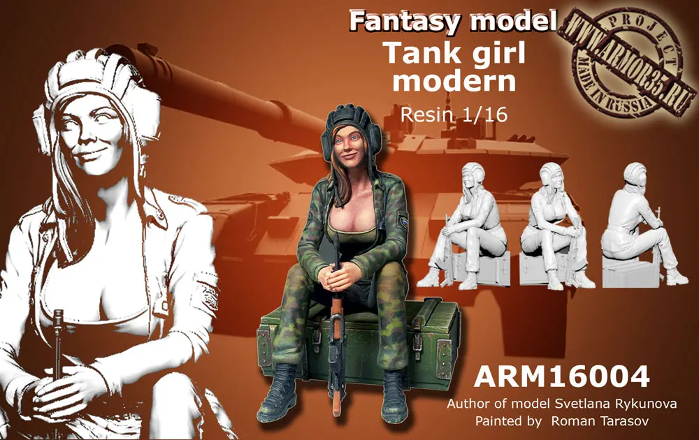 Набор из смолы 1:35 танк для девушек современный|tank girl|tanks 1tank 1/35 |