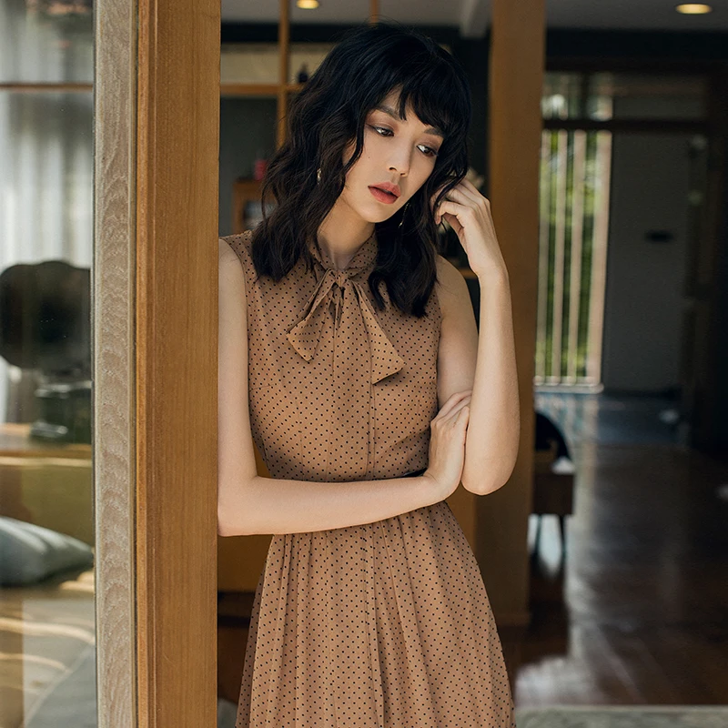 VERRAGEE женское 2017 винтажное многослойное платье сексуальное в горошек лоскутное