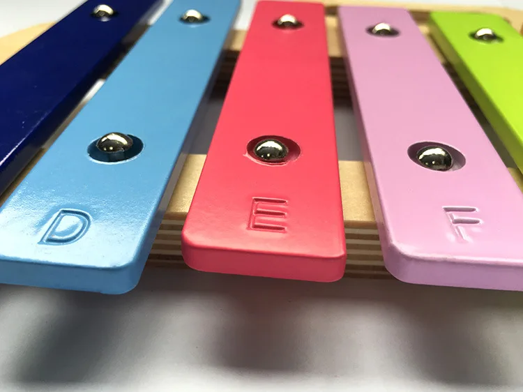 Funny Instruments Wooden Instrument for Children Kids Baby Music Toys portable Educational wooden hand knock aluminium piano | Игрушки и