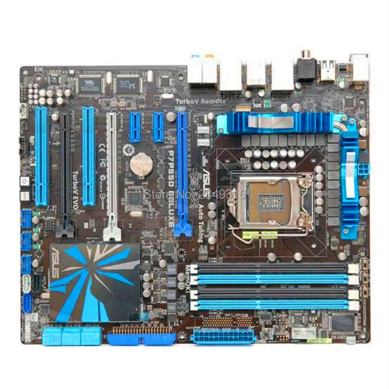 Для Asus P7P55D Deluxe настольная материнская плата H55 Socket LGA 1156 i3 i5 i7 DDR3 16G ATX оригинальная б/у материнская плата в продаже