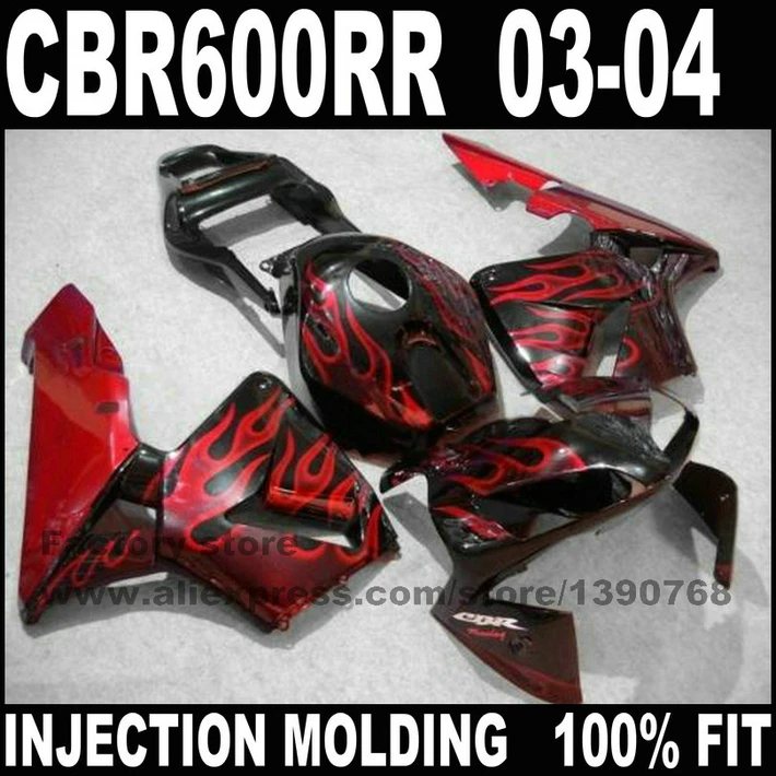 Дорожные Запчасти для мотоциклов HONDA CBR 600 2003 2004 CBR600 RR F5 Обтекатели 03 04 красные