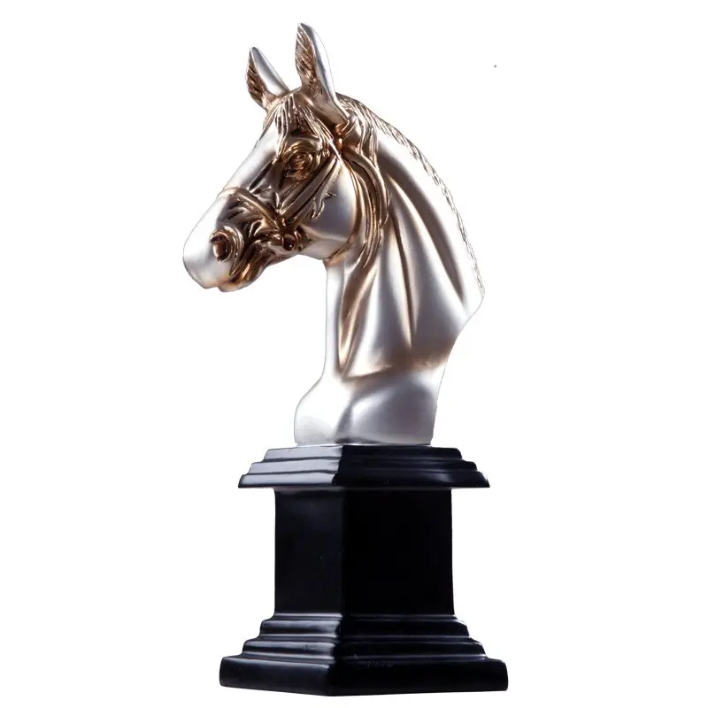 

Creative Resin Horse Head Statues Animals Figurine European Style Art&Craft Home Decoration Accessories Ornaments R656