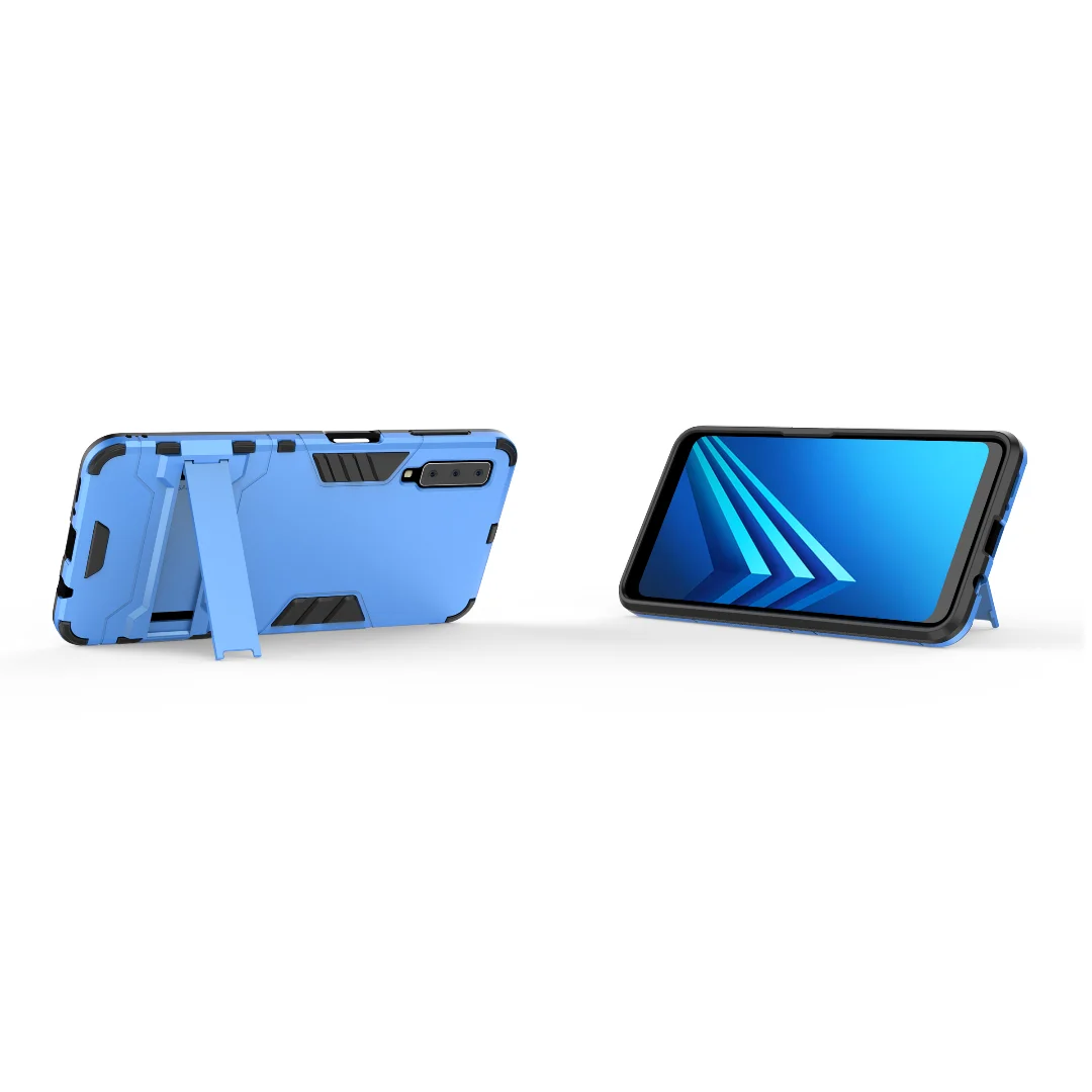 С Стенд Гибридный чехол для Samsung Galaxy A7 2018 Жесткий Силиконовый + PC защитный samsung a7 A750