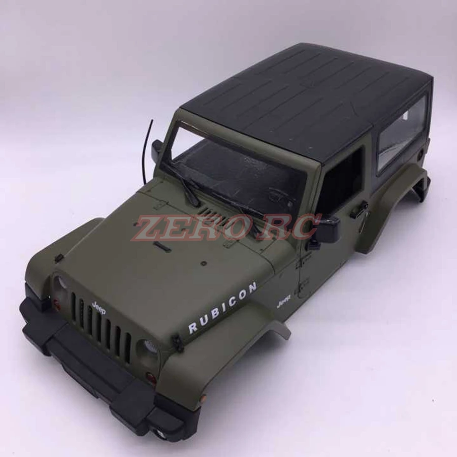 1/10 Масштаб RC Рок Гусеничный грузовик корпус 1:10 JK JEEP WRANGLER RUBICON жесткий пластиковый корпус армейский зеленый