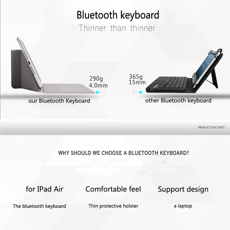 Чехол Desxz с беспроводной Bluetooth клавиатурой, чехол для планшетного ПК s 9,7 дюймов для iPad 1 2 3, складной чехол, защитный чехол, Ультратонкий чехол