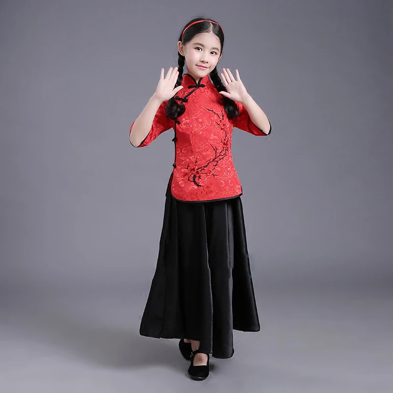 2019 Hanfu Children's Girl The Republic Of China Princess Dress Kids Folk Clothing Traditional Ancient Chinese Costumes DNV11034 |