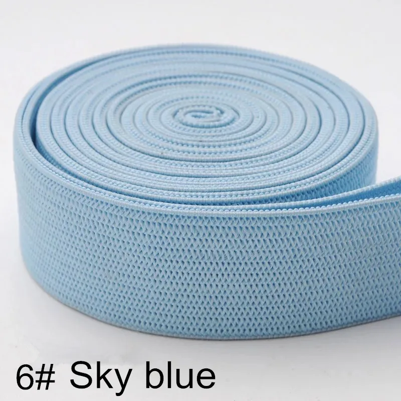 C6 Sky blue 1 метр цветные резинки 20 мм плоская прошивка резинка для нижнего белья трусы Бюстгальтер резиновая одежда декоративный мягкий пояс - Цвет: C6 Sky blue